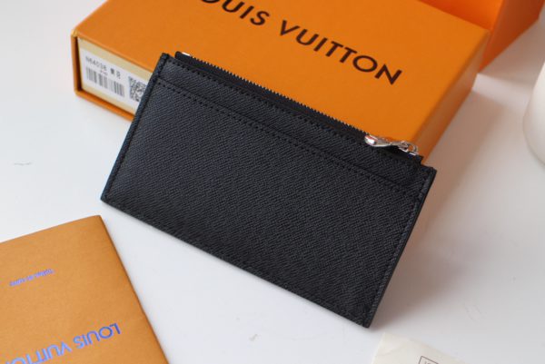 Louis Vuitton New Coin Zipper Card Holder - Black - Image 5