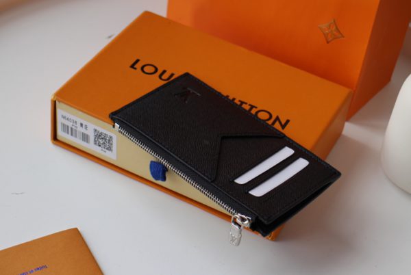 Louis Vuitton New Coin Zipper Card Holder - Black - Image 4