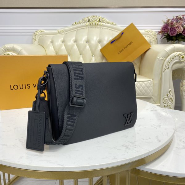 Louis Vuitton AEROGRAM Messenger Bag – Black - Image 4