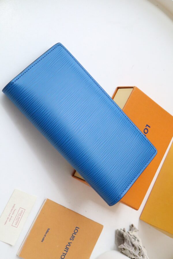 Louis Vuitton Brazza Wallet - Blue - Image 5