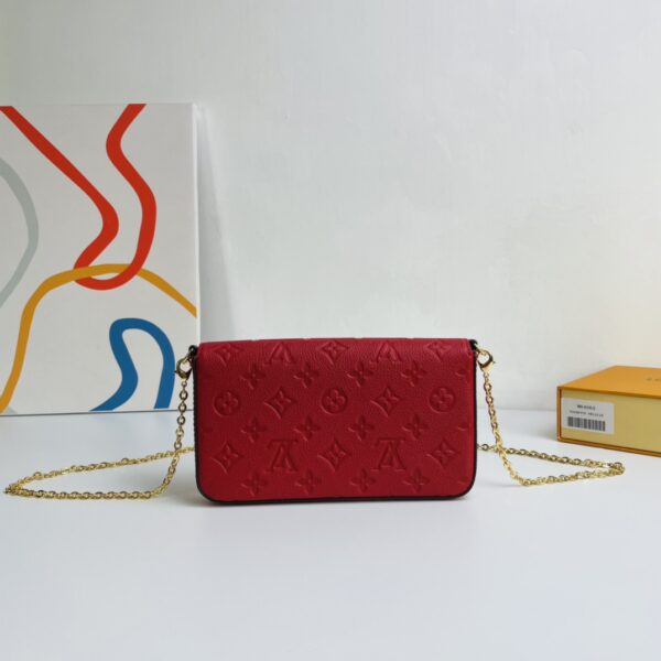 Louis Vuitton Pochette Félicie Chain Bag - Red - Image 4