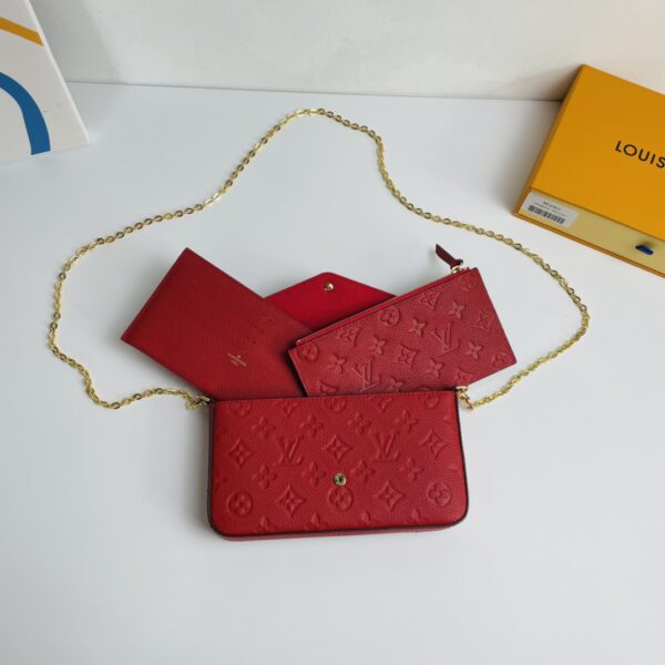 Louis Vuitton Pochette Félicie Chain Bag - Red - Image 2
