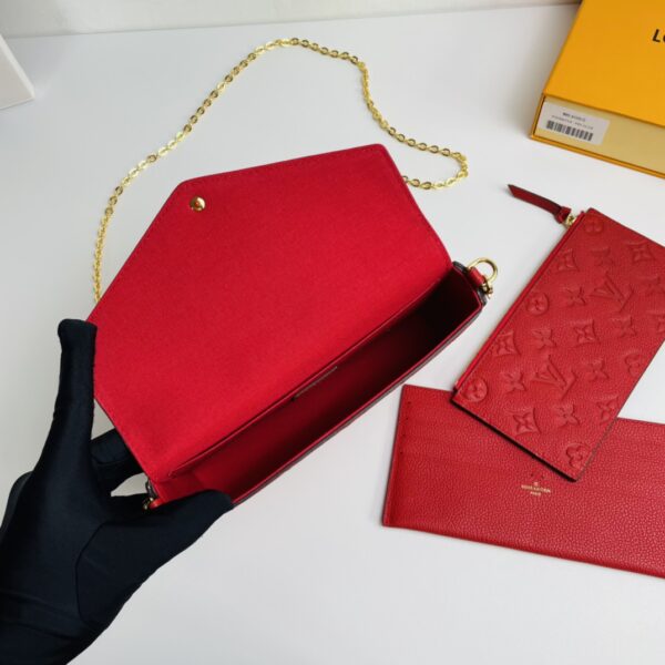 Louis Vuitton Pochette Félicie Chain Bag - Red - Image 5