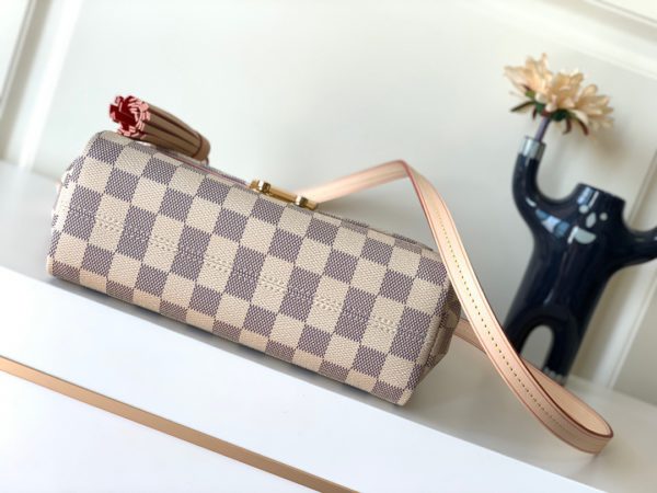 Louis Vuitton Croisette Bag Bragmybag - White/Pink - Image 3