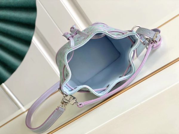Louis Vuitton Apricot Nano Noé Handbag - Blue - Image 3