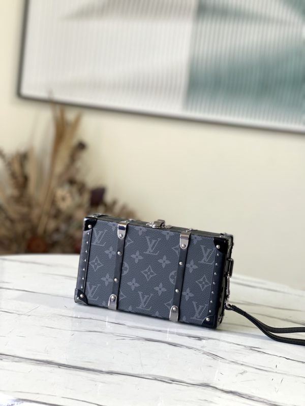 Louis Vuitton Black Flower Trunk Small Hard Case - Image 5