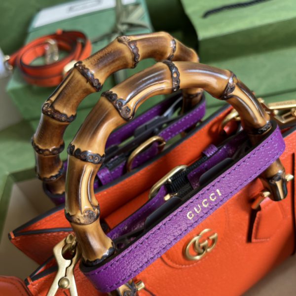 GUCCI Orange Diana Small Tote Handbag - Image 5