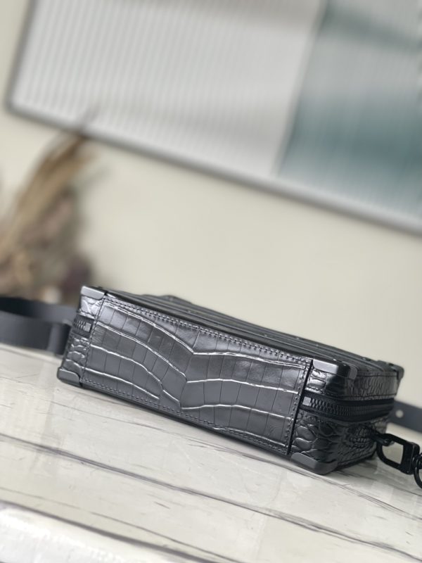 Louis Vuitton Black Crocodile Pattern Box Bag - Image 2