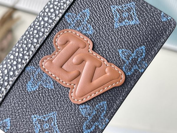 Louis Vuitton Blue Pattern Pocket Wallet - Image 4