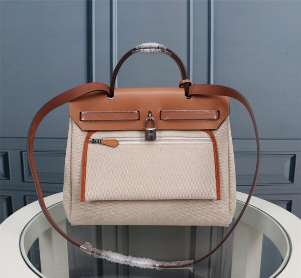 Hermes Inner Apricot Bride Cloth Bag – Brown - Image 5