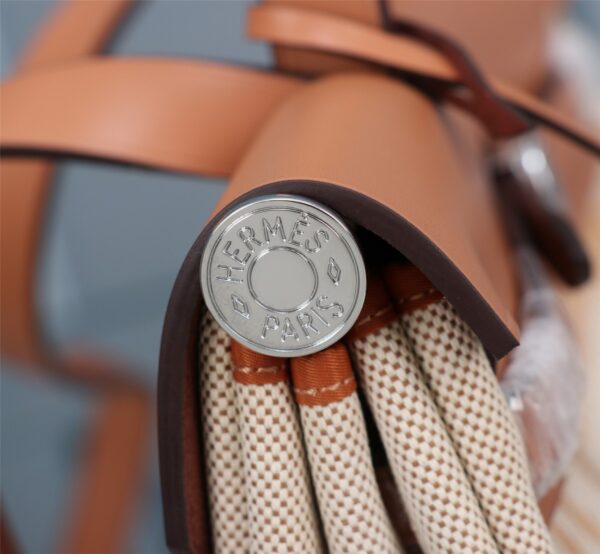 Hermes Inner Apricot Bride Cloth Bag – Brown - Image 3