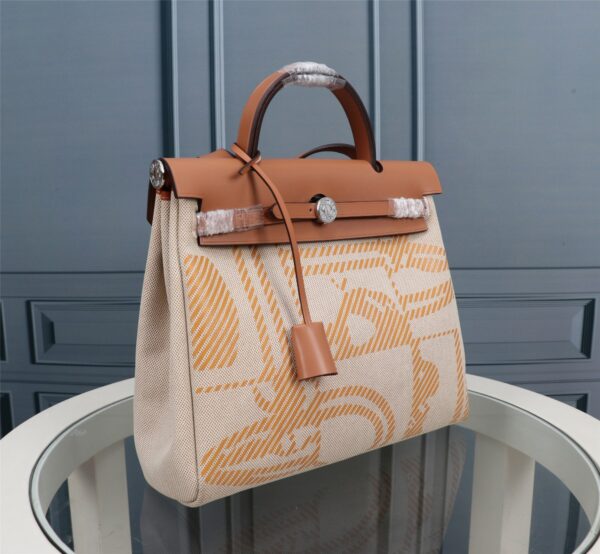 Hermes Inner Apricot Bride Cloth Bag – Brown - Image 4