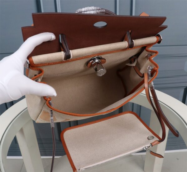 Hermes Inner Apricot Bride Cloth Bag – Brown - Image 2