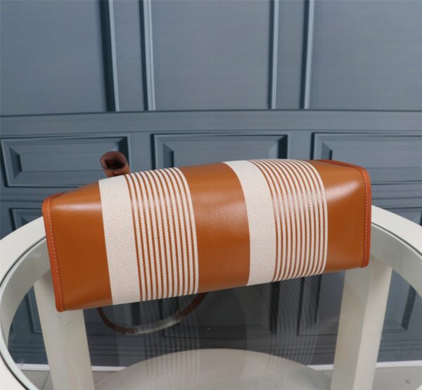 Hermes Outer Seam H Brown Cloth Bag – Brown - Image 3