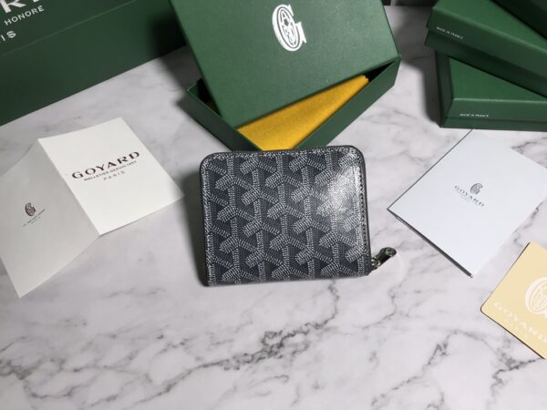 Goyard Short Zipper Clip Wallet - Gray - Image 5
