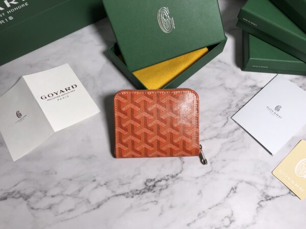 Goyard Short Zipper Clip Wallet - Orange - Image 5