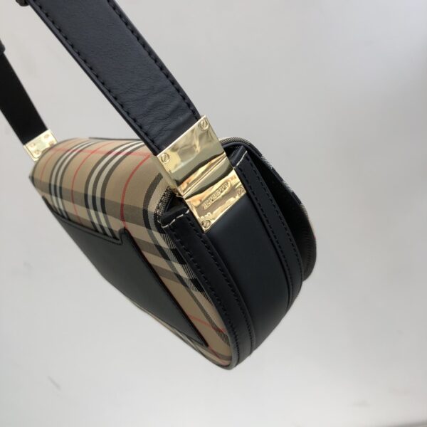 Burberry Classic Plaid Check Small Bag - Black - Image 5