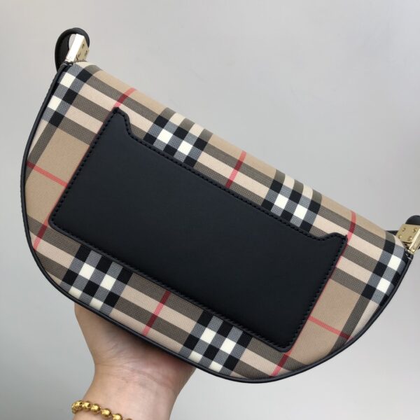 Burberry Classic Plaid Check Small Bag - Black - Image 4