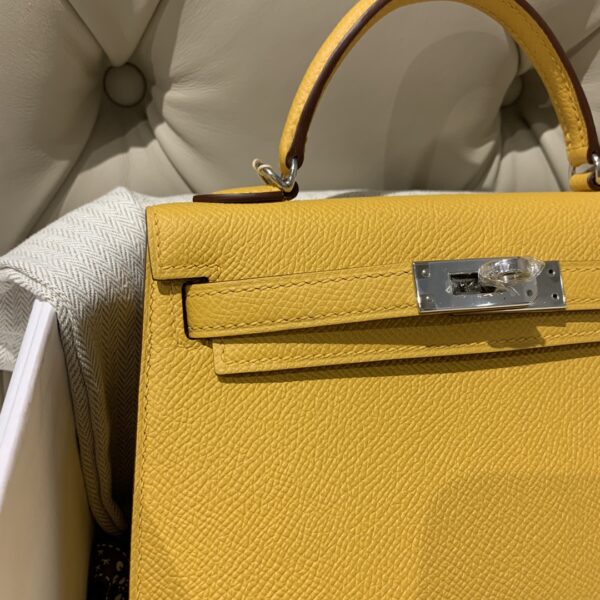 Hermes Mini 2nd Generation Handbag – Yellow - Image 2