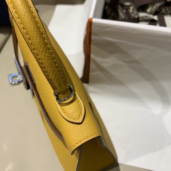 Hermes Mini 2nd Generation Handbag – Yellow - Image 3