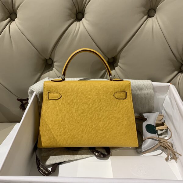 Hermes Mini 2nd Generation Handbag – Yellow - Image 5