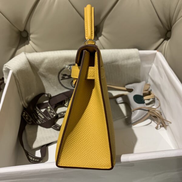Hermes Mini 2nd Generation Handbag – Yellow - Image 4