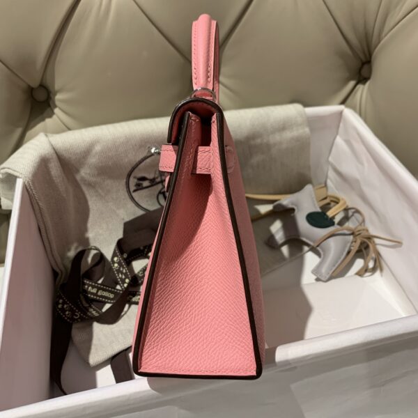 Hermes Mini 2nd Generation Handbag – Pink - Image 3