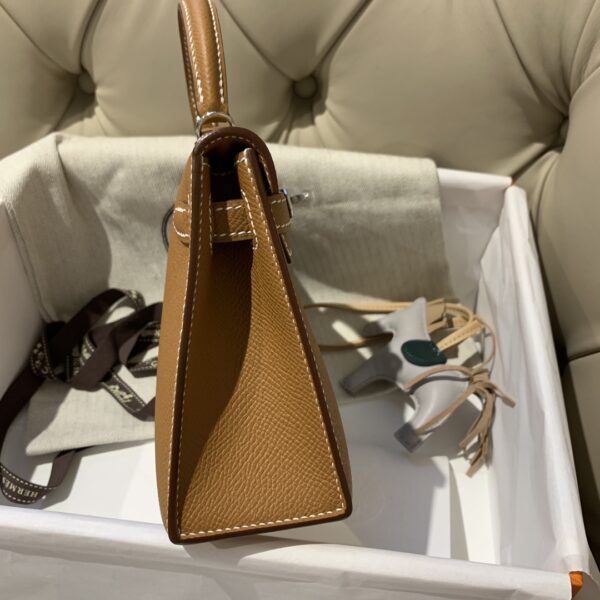 Hermes Mini 2nd Generation Handbag – Golden Brown - Image 4