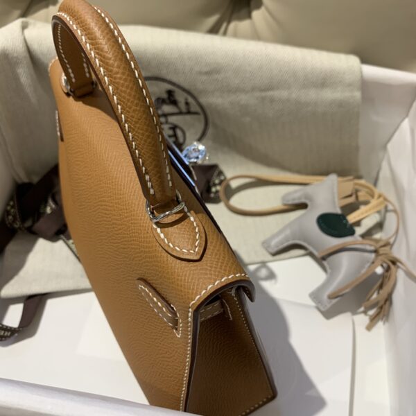 Hermes Mini 2nd Generation Handbag – Golden Brown - Image 3