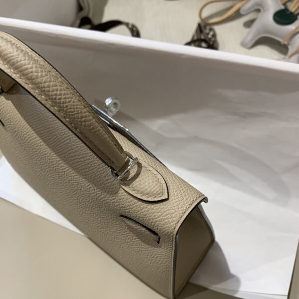Hermes Mini 2nd Generation Handbag – Windbreaker Gray - Image 3