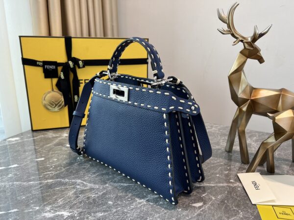 Fendi Iconic Peekaboo Medium Bag - Blue - Image 2