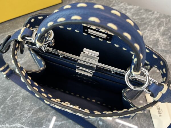 Fendi Iconic Peekaboo Medium Bag - Blue - Image 4
