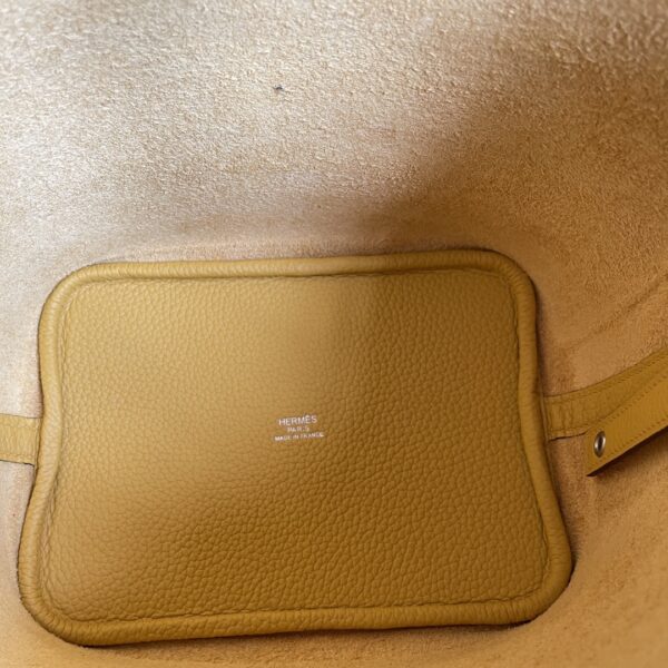 Hermes Picotin 18 Vegetable Basket Handbag - Amber Gold - Image 3