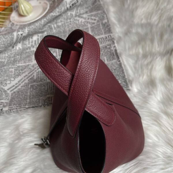 Hermes Picotin 18 Vegetable Basket Handbag - Wine Red - Image 4
