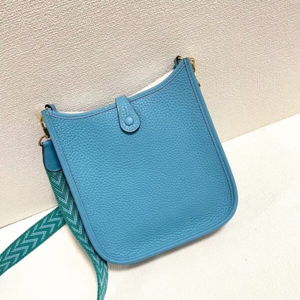 Hermes Evelyne Hollow H Letter Handbag - Sky Blue - Image 5