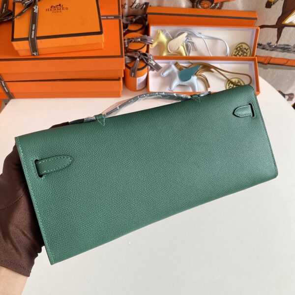 Hermes Kelly Cut Wallet - Malachite Green - Image 5