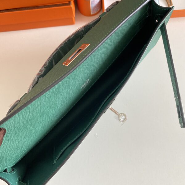 Hermes Kelly Cut Wallet - Malachite Green - Image 3