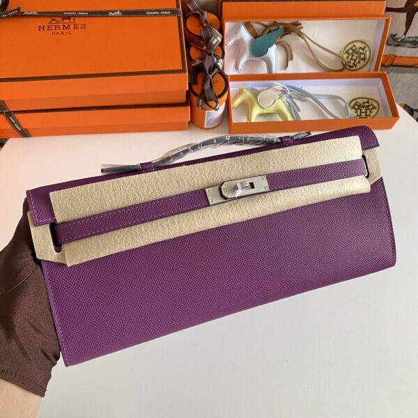 Hermes Kelly Cut Wallet - Purple - Image 2