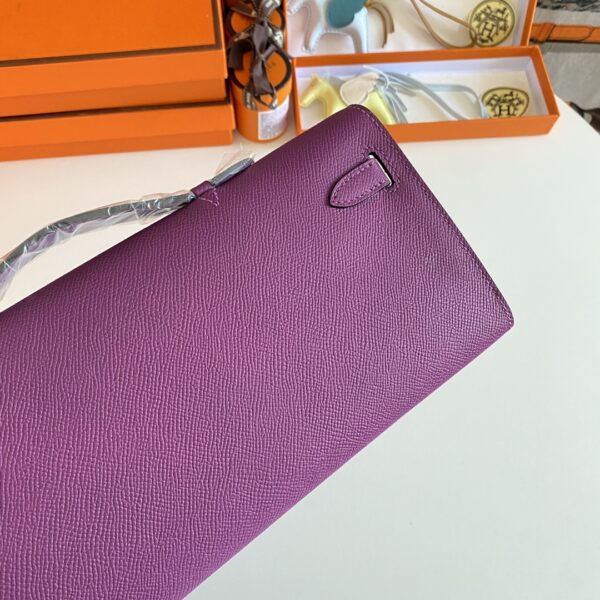 Hermes Kelly Cut Wallet - Purple - Image 3