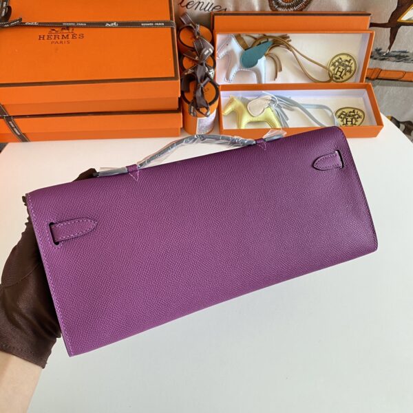 Hermes Kelly Cut Wallet - Purple - Image 4