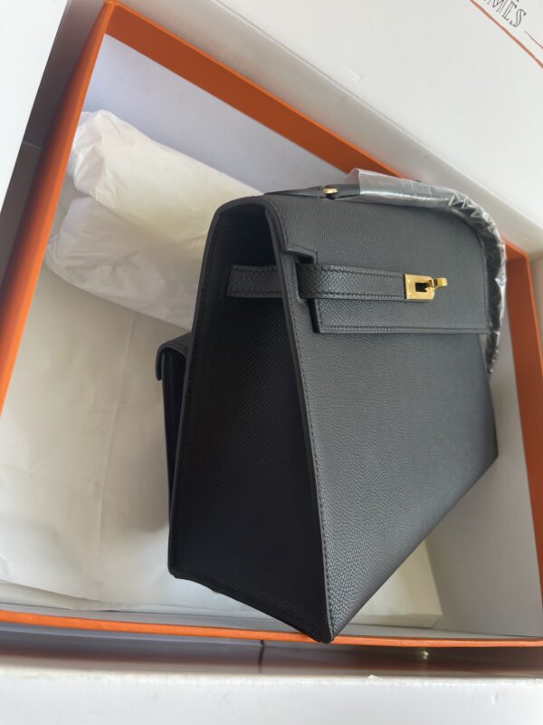 Hermes Kelly Pochette Handbag - Black - Image 5
