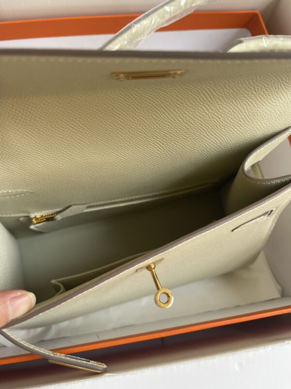 Hermes Kelly Pochette Handbag - Milkshake White - Image 2