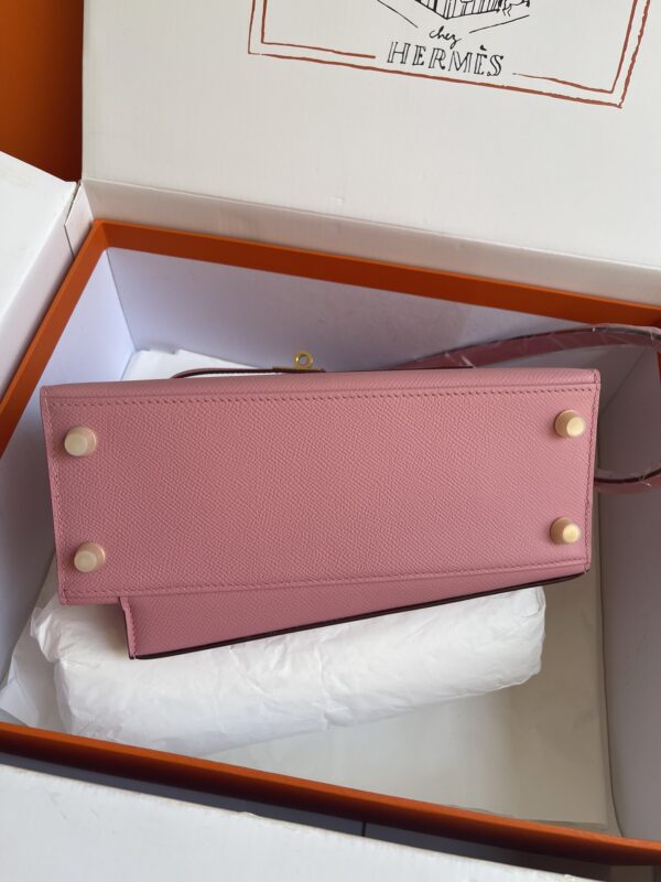 Hermes Kelly Pochette Handbag - Light Pink - Image 3