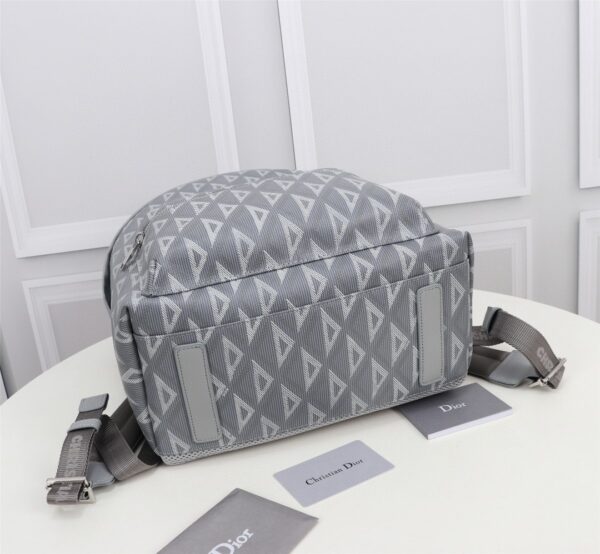 Dior Rider Diamond Graphic Backpack - Gray - Image 3