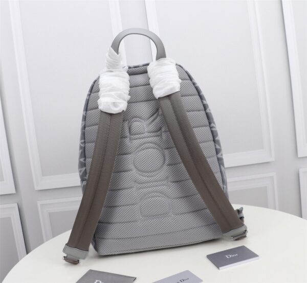 Dior Rider Diamond Graphic Backpack - Gray - Image 4