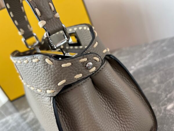 Fendi Iconic Peekaboo Handbag - Gray - Image 3