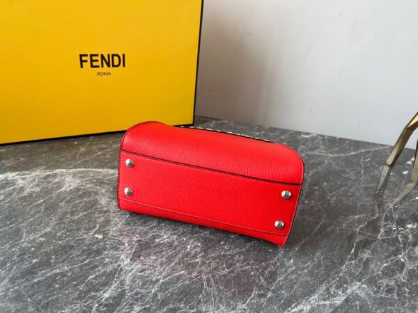 Fendi Iconic Peekaboo Handbag - Red - Image 2