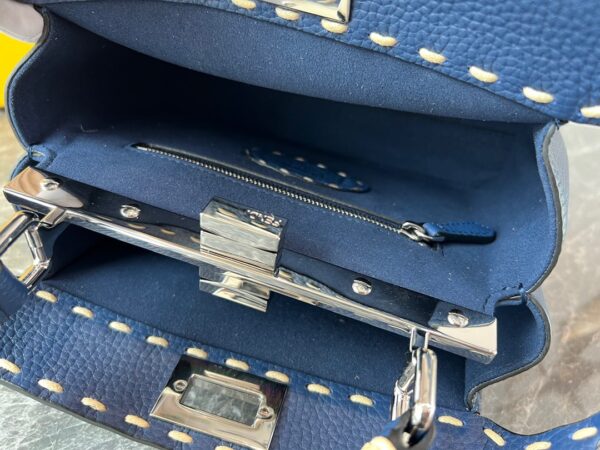 Fendi Iconic Peekaboo Handbag - Dark Blue - Image 2
