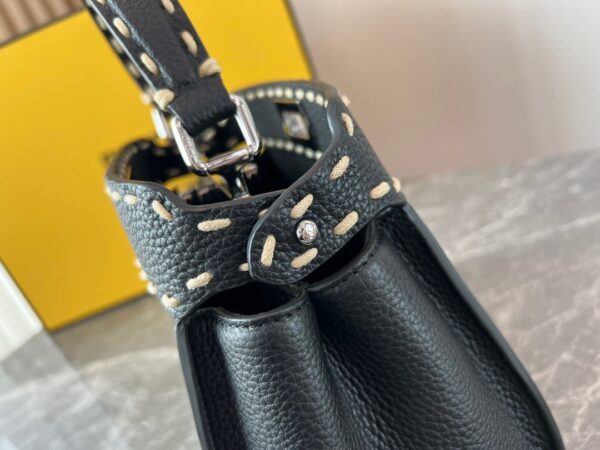 Fendi Iconic Peekaboo Handbag - Black - Image 2