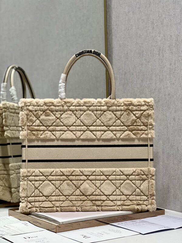 Dior Medium Book Tote Shopping Bag - Apricot - Image 2